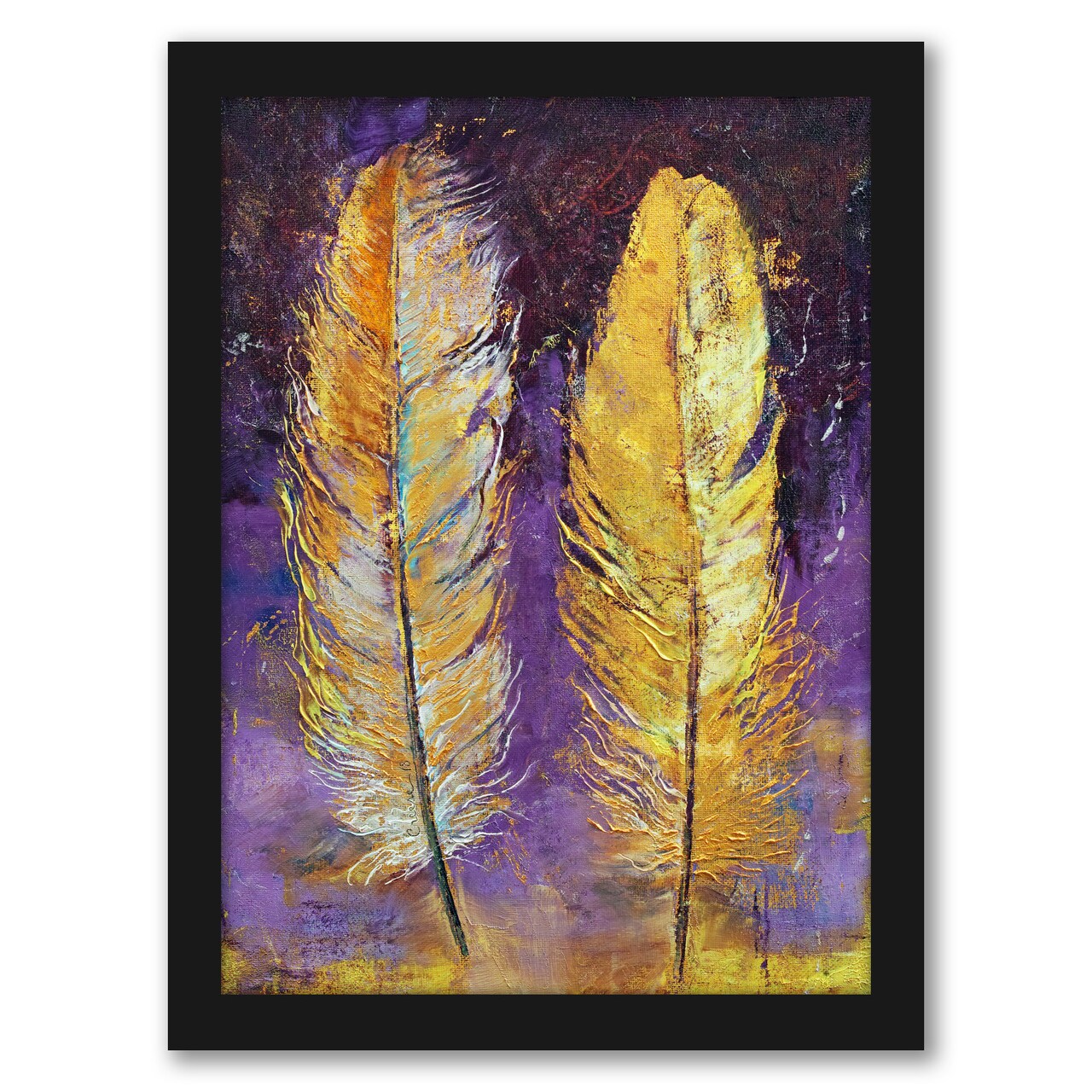 Gold Feathers by Michael Creese Frame  - Americanflat